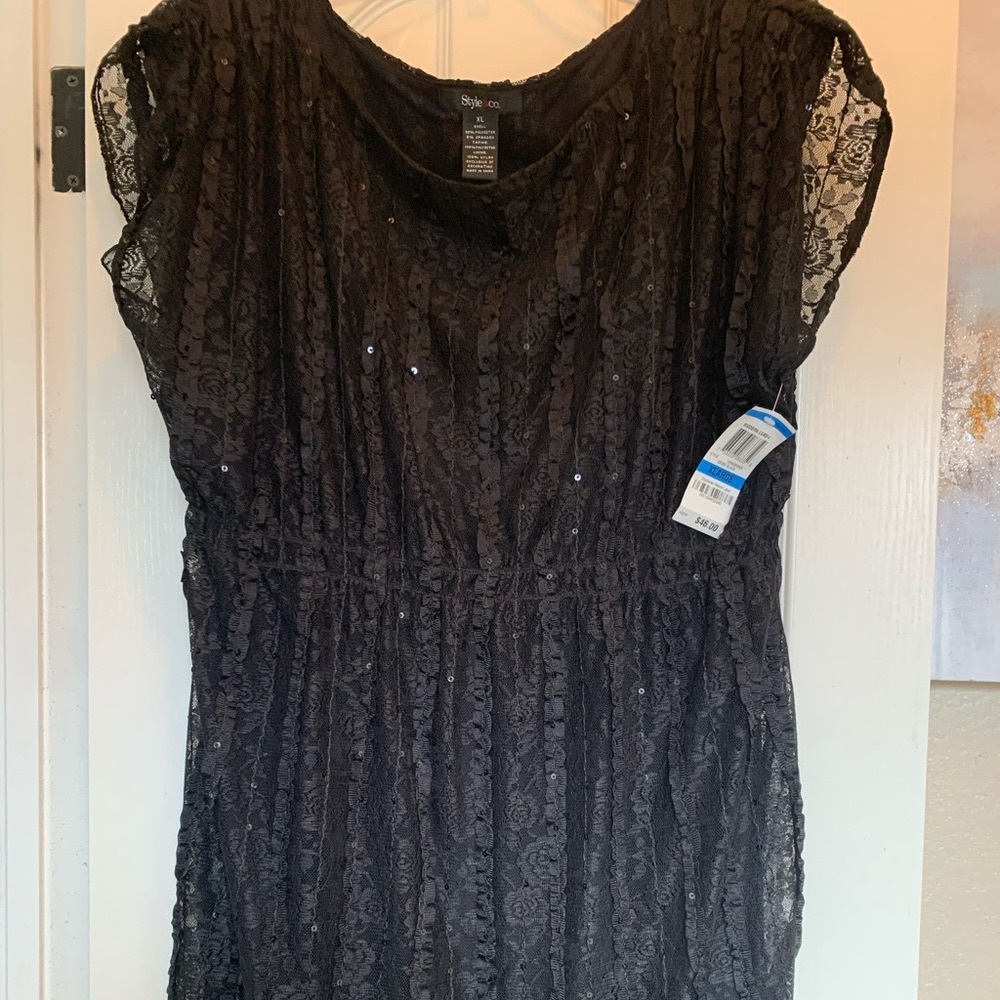 New Style & Co. Black Lace Dress